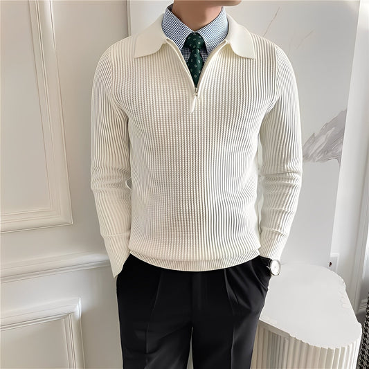 Justin - Eleganter Herrenpullover mit Zipper
