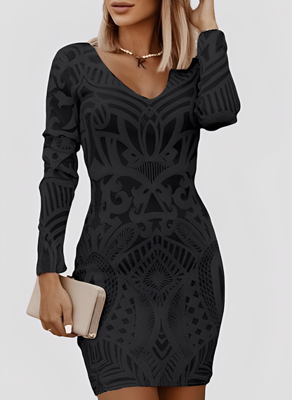 Caitlyn - Schickes Damenkleid mit langen Ärmeln und schmalem Design