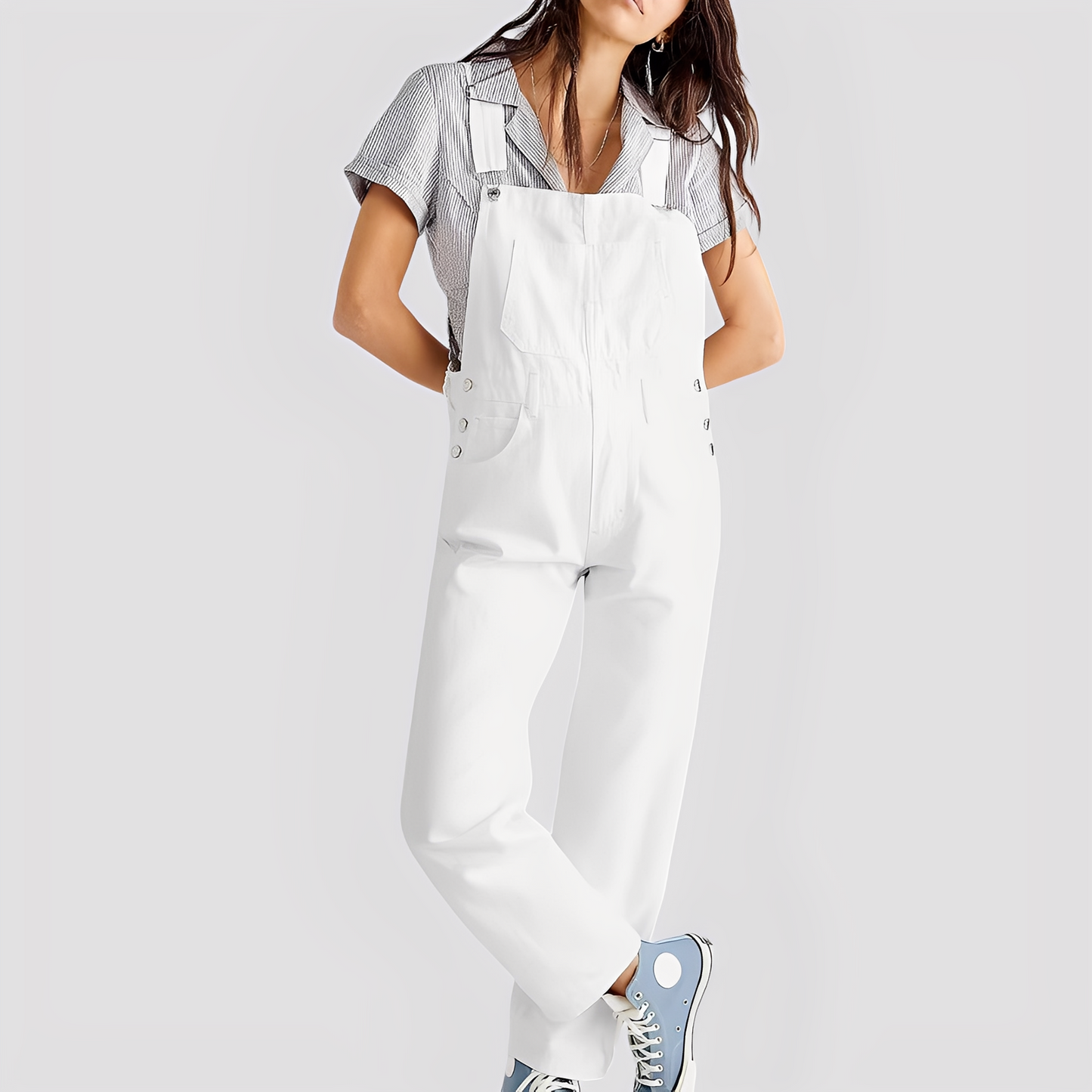 Mildred - Bequeme und klassische Damenjeans-Latzhose
