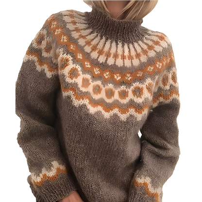 Charlee - Warmer, weiter geschnittener Damen-Rollkragenpullover