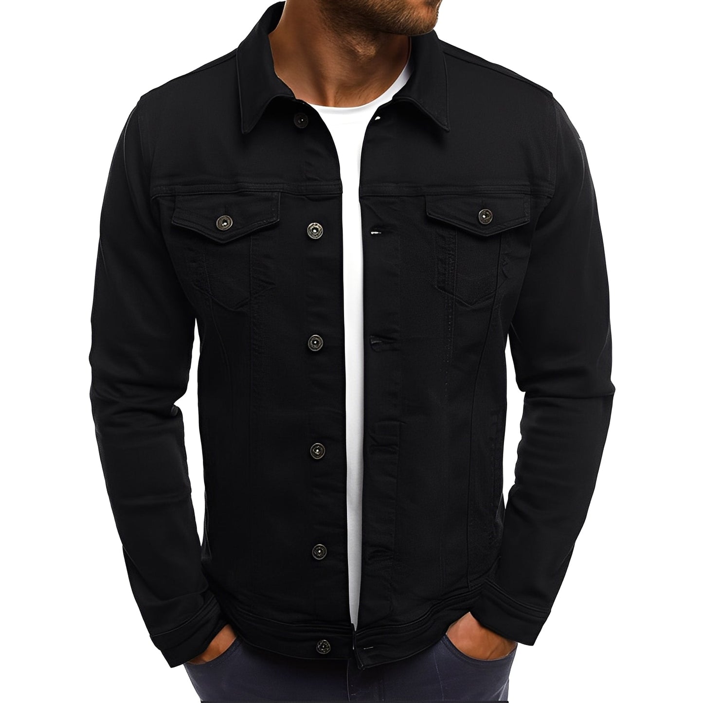 Steven - Modische Jeansjacke mit Taschen für Männer