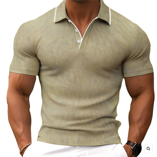 Florence - Weites Herren-Poloshirt mit Knöpfen