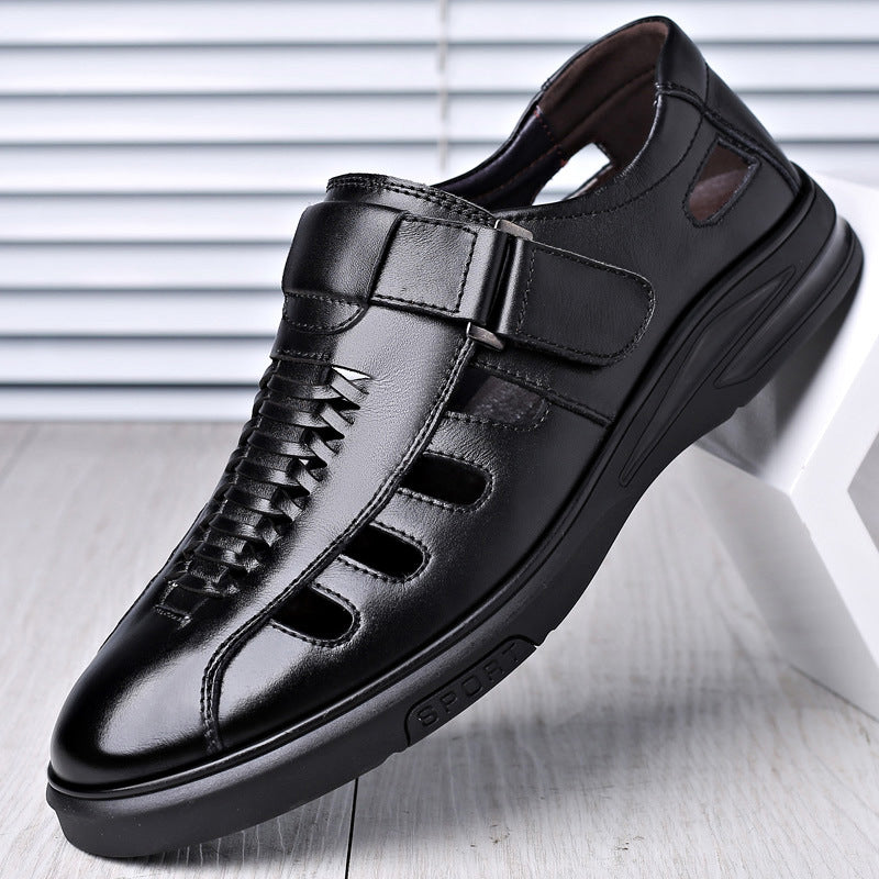 Nelson - Stylische Herrensandalen aus Leder mit Lochdesign