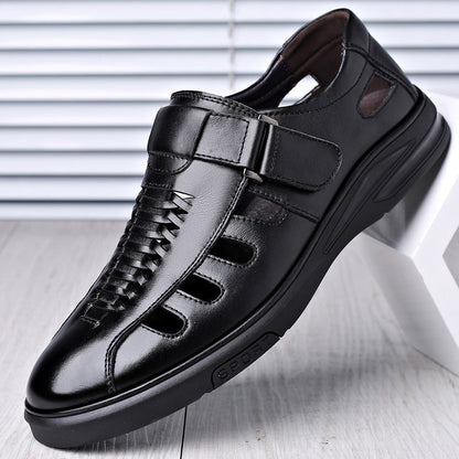 Nelson - Stylische Herrensandalen aus Leder mit Lochdesign