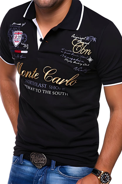 Brent - Bequemes Poloshirt mit Muster für Herren