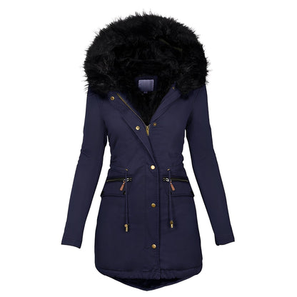 Camilla - Elegante, warme Damenjacke mit Fell