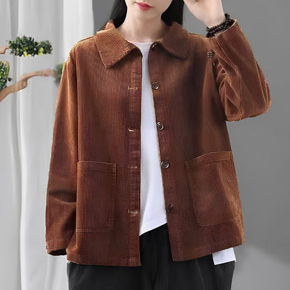 Chloe - Komfortable Cordjacke mit Taschen für Damen
