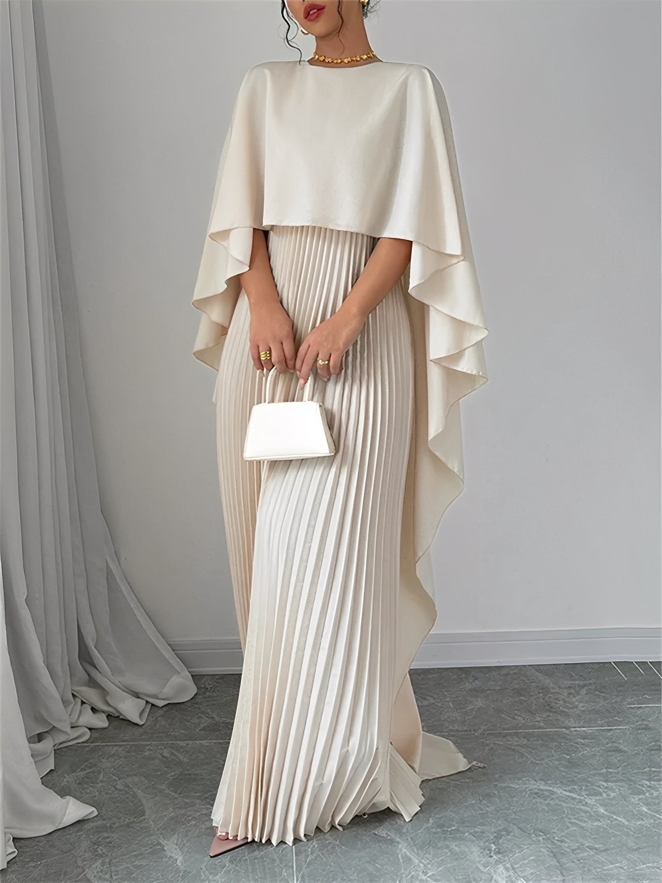 Katherine - Elegantes, locker geschnittenes langes Damenkleid