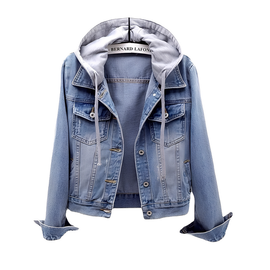 Karolyn - Stylische Damen-Jeansjacke mit Kapuze