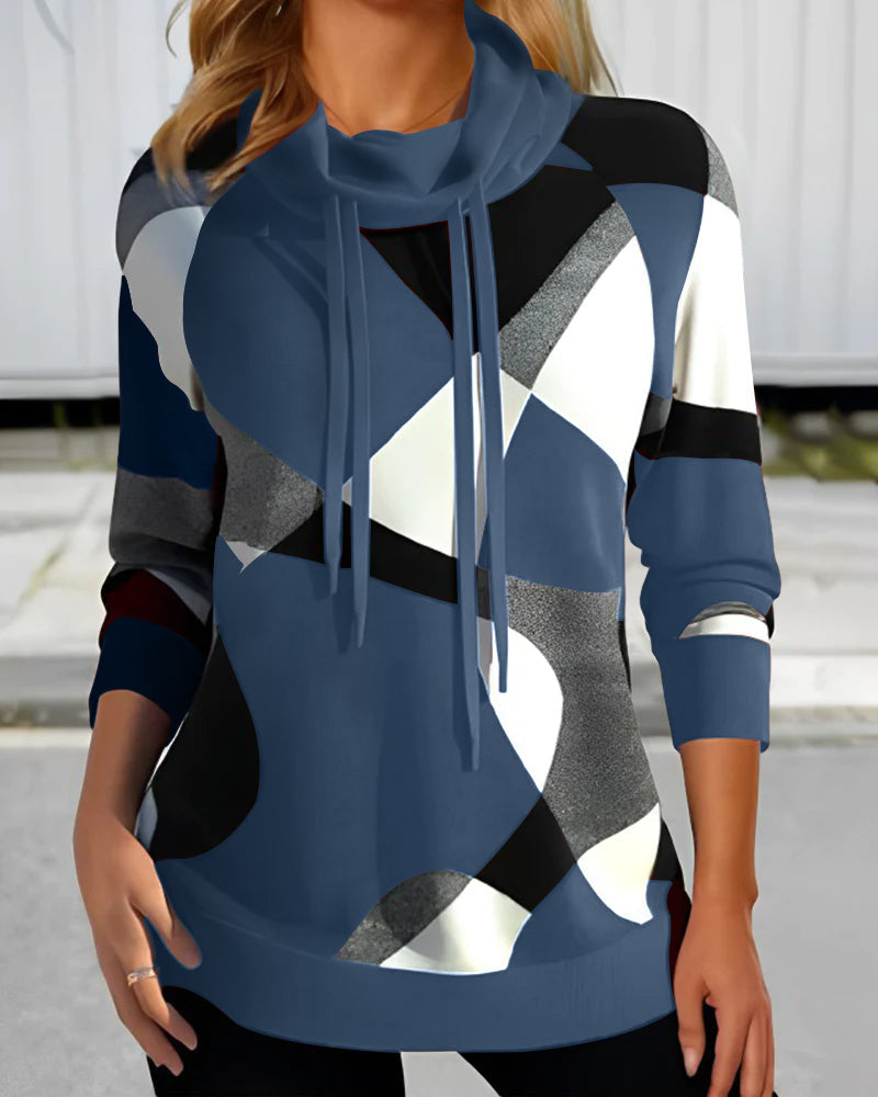 Gabrielle - Gemütlicher Damen-Hoodie mit Farbmuster-Design
