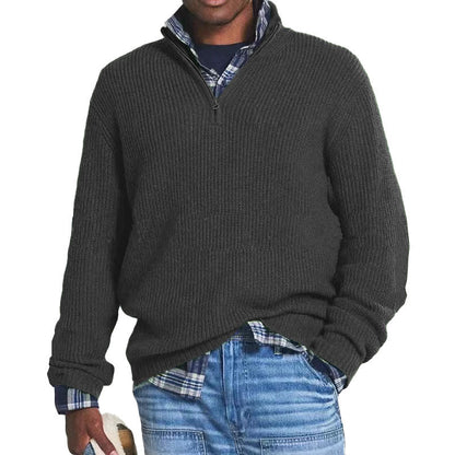 Charlton - Bequemer Herrenpullover aus Kaschmir mit Zipper