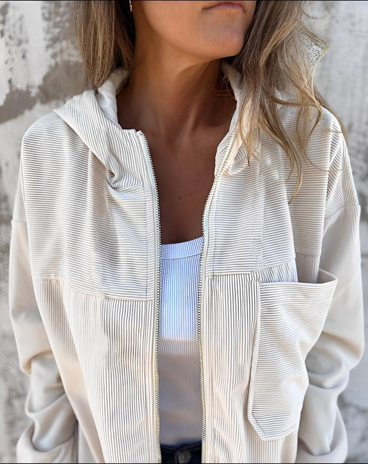 Gillian - Bequeme Frauen-Cordjacke mit Kapuze