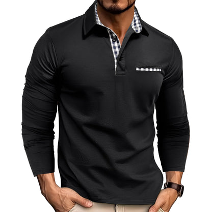 Jerome - Gemütliches langärmeliges Herren-Polo-Shirt