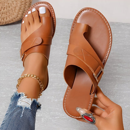 Renita - Bequeme, leichte flache Damensandalen