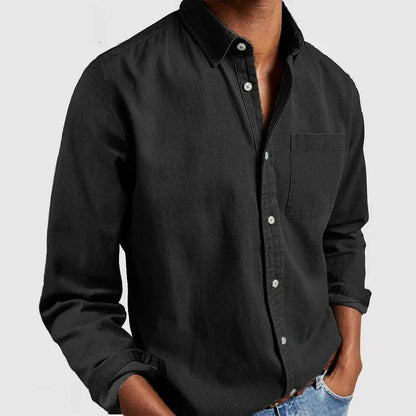 Maxime - Lässiges Jeanshemd Weicher Stoffmix