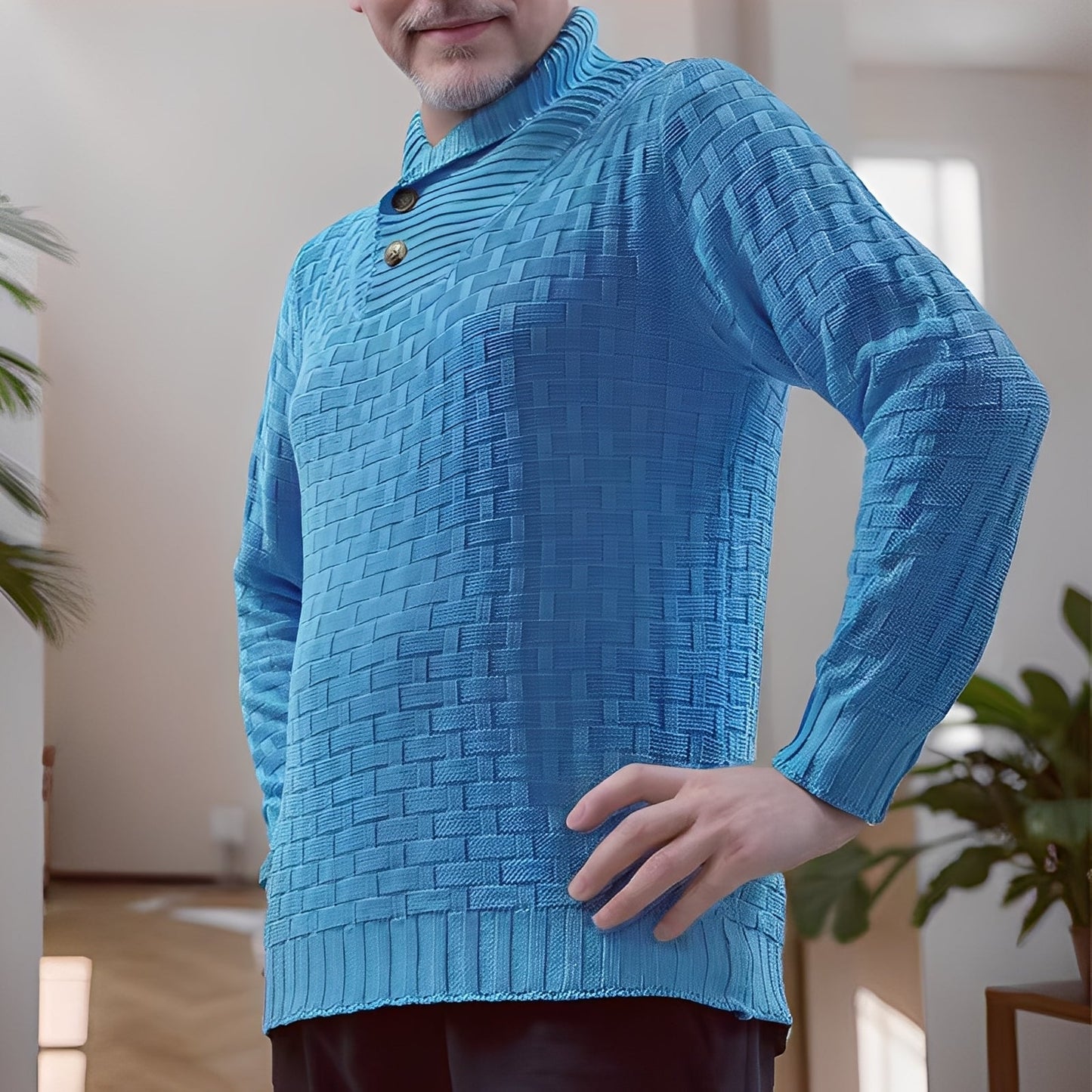 Branson - Bequemer Herrenpullover mit hohem Kragen