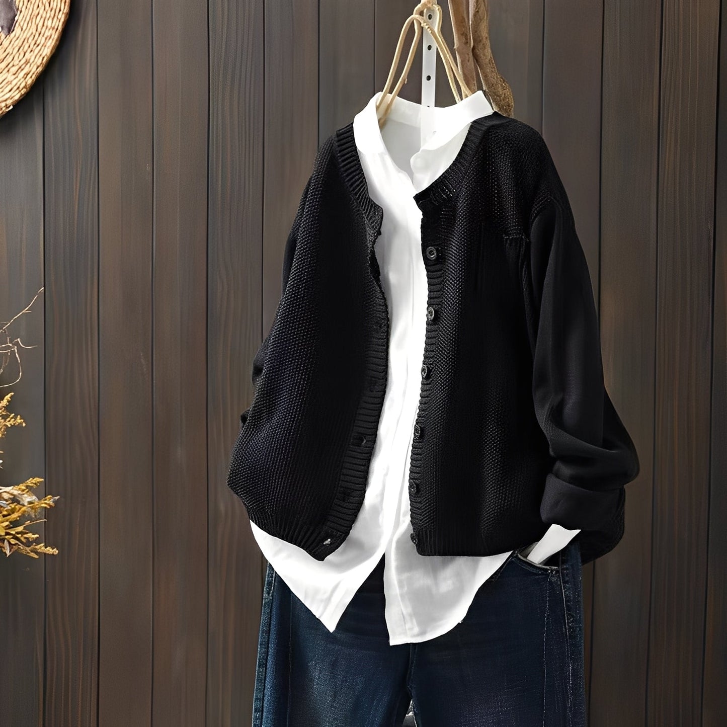 Shanon - Traditionelle, locker sitzende Damen-Strickjacke