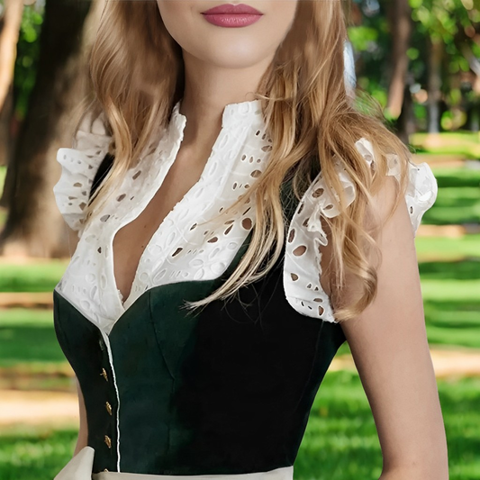 Colleen - Offene Dirndlbluse für Damen fürs Oktoberfest