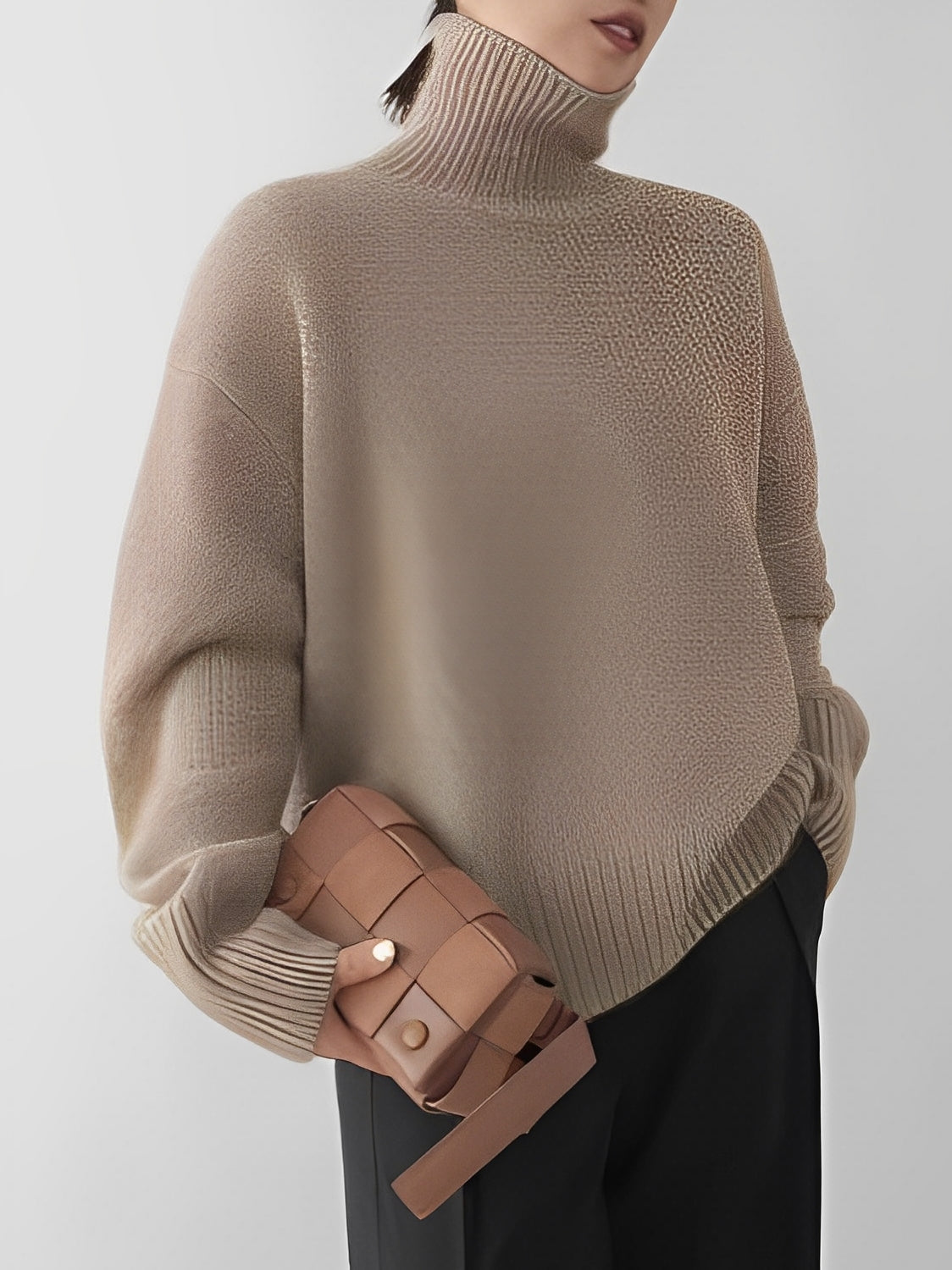 Yvette - Damen Rollkragenpullover aus leichtem Kaschmir