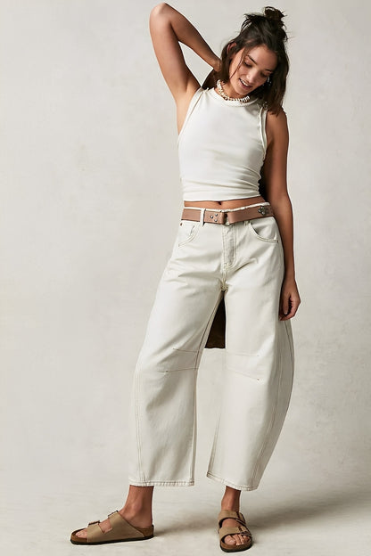 Adrienne - Klassische, weit geschnittene Barrel-Jeans für Damen