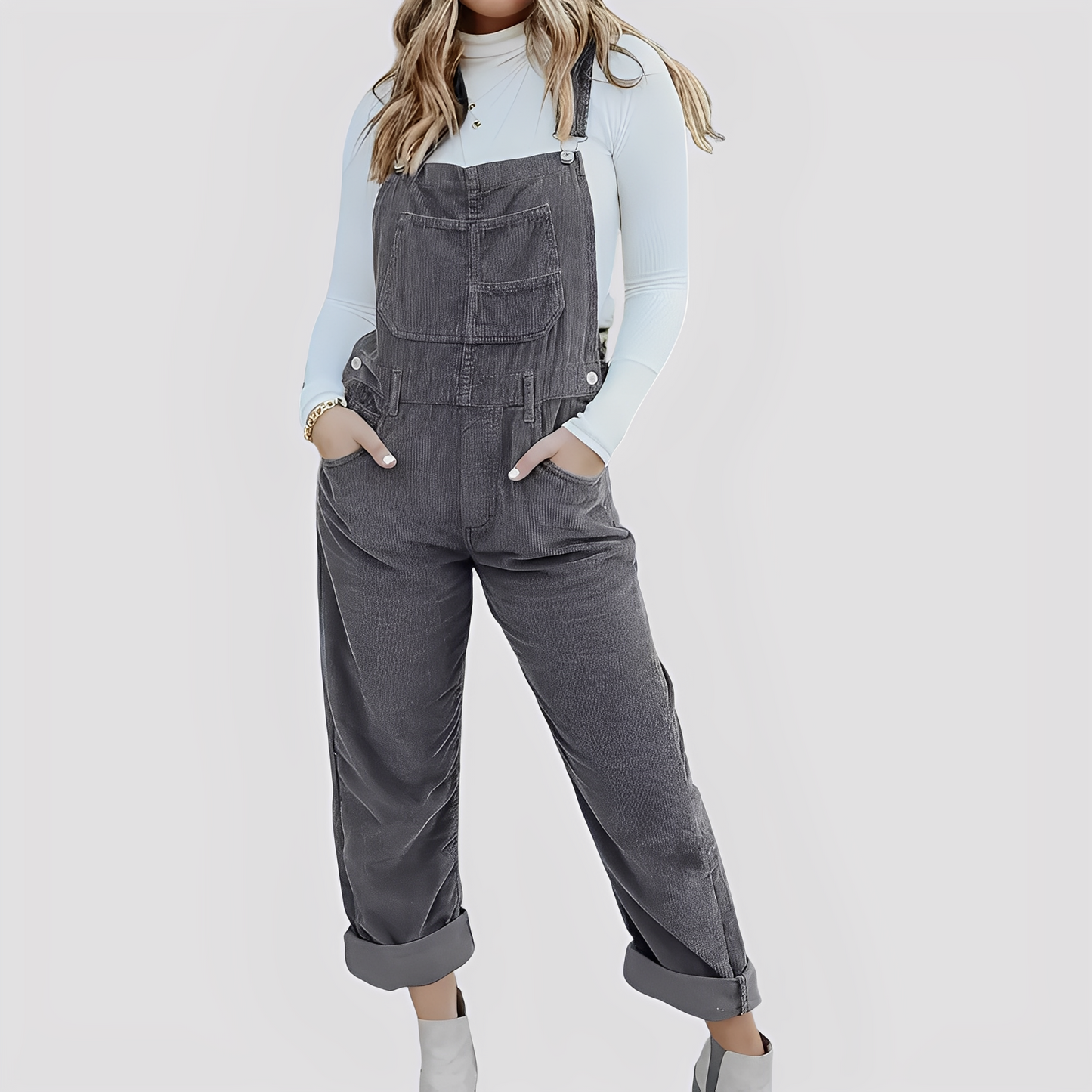 Mildred - Bequeme und klassische Damenjeans-Latzhose