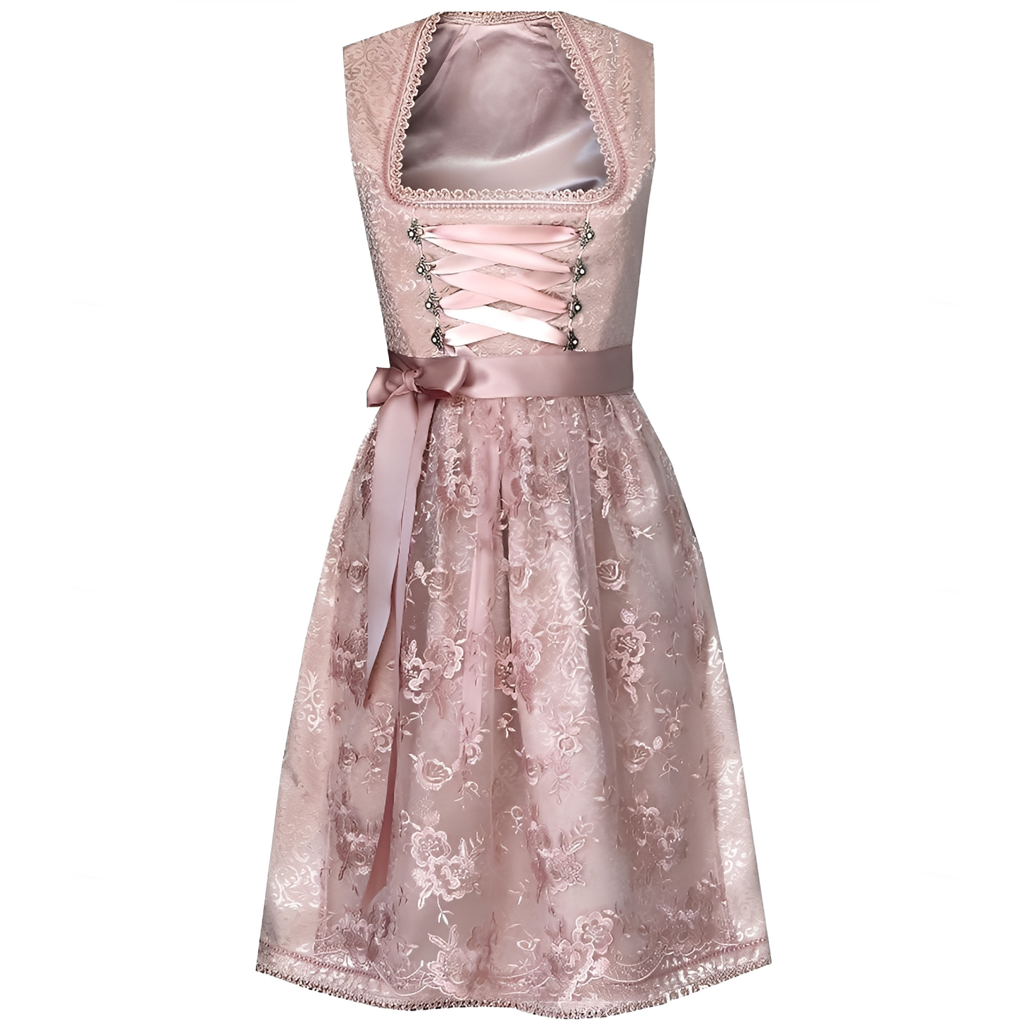 Zella - Frauen Oktoberfest-Kleid mit Schnürung und Muster