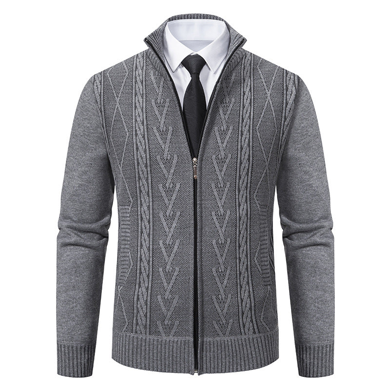 Stafford - Elegante Herren-Strickjacke mit Reißverschluss
