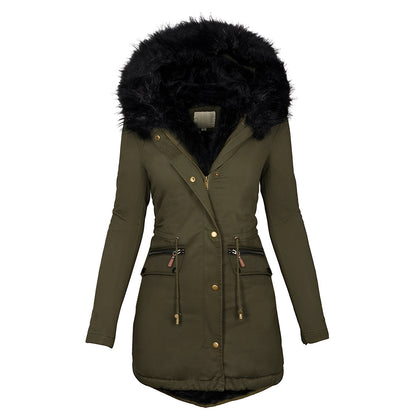 Camilla - Elegante, warme Damenjacke mit Fell