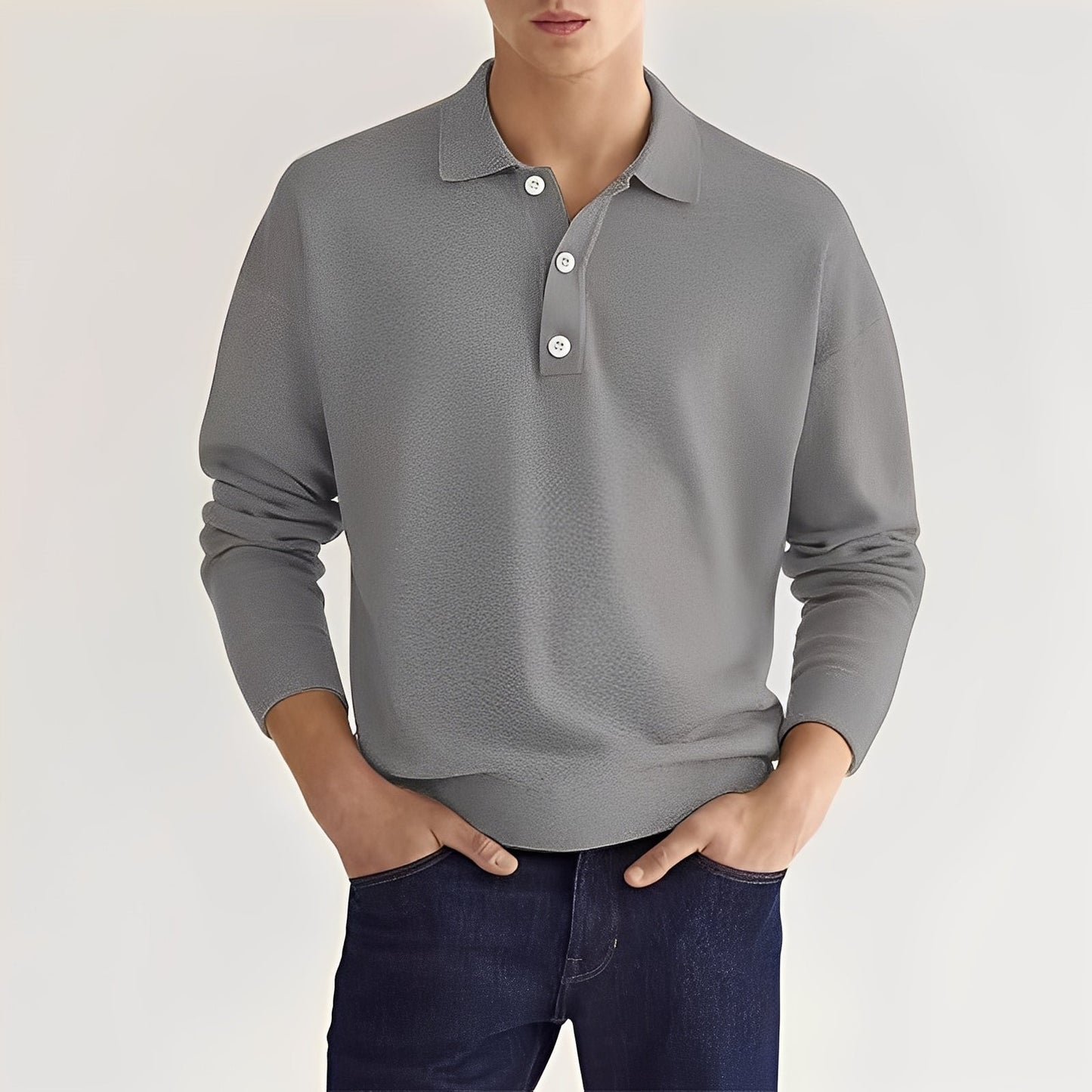 Zavier - Komfortables Langarm-Poloshirt für Herren