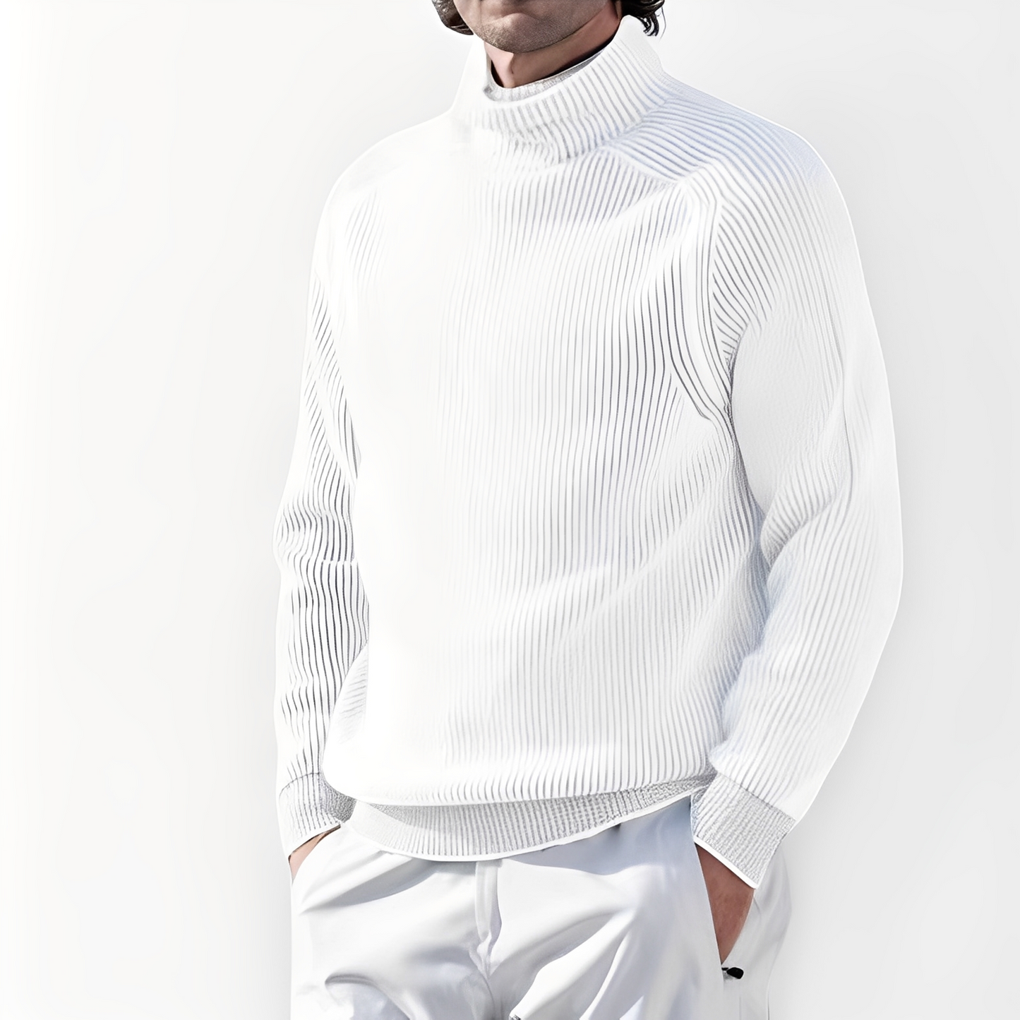 Jarrett - Herren-Kaschmirpullover mit hohem Ausschnitt