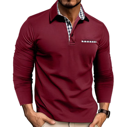 Jerome - Gemütliches langärmeliges Herren-Polo-Shirt