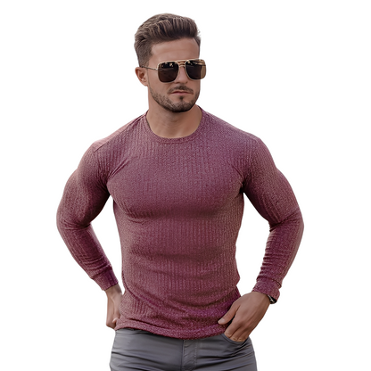 Wynne - Einfach gestalteter, eng anliegender Herrenpullover