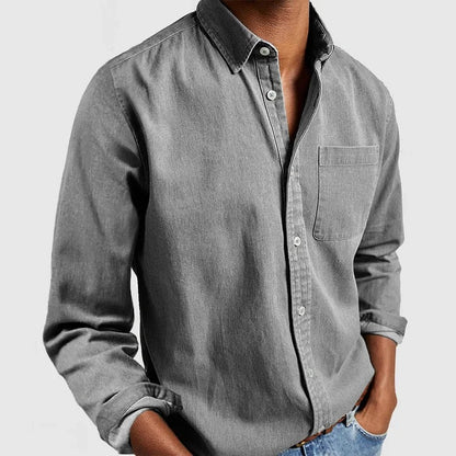 Maxime - Lässiges Jeanshemd Weicher Stoffmix