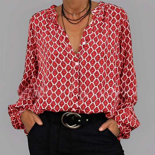 Angelle - Bequeme, locker sitzende Damenbluse