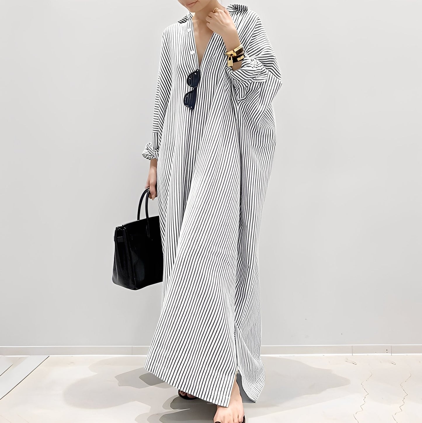 Davida - Lässiges Damenhemdkleid mit Streifen