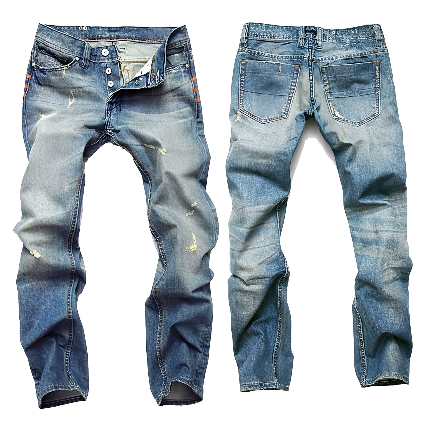 Kaleb - Klassische Jeans mit Beschädigungen für Herren