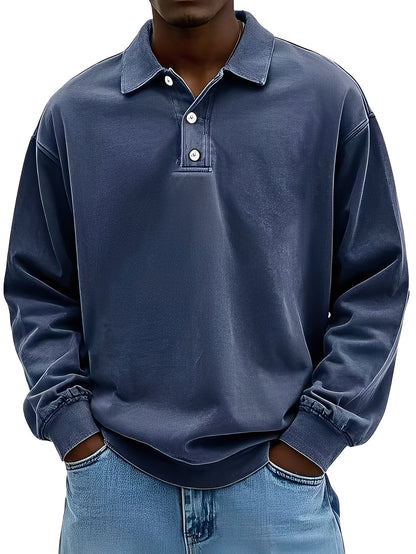 Clayton - Klassisches langärmeliges Herren-Poloshirt