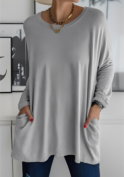 Krystle - Damen-Langarmshirt mit Taschen für Bequemlichkeit