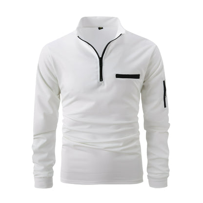 Lucian - Herren-Zip-Shirt mit Tasche für den Alltag