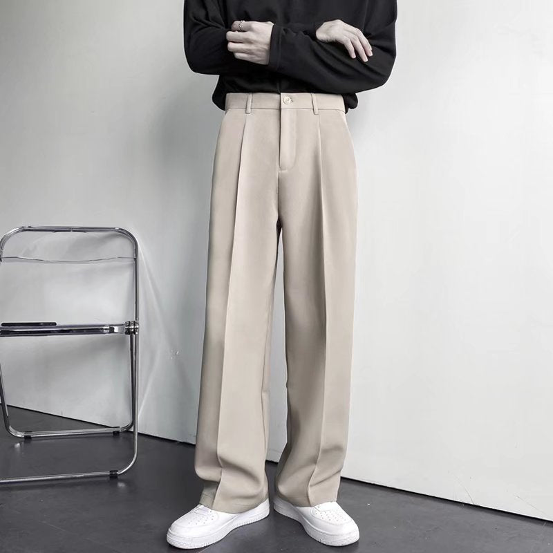 Caleb - Elegante, locker geschnittene Herren-Hose mit geradem Bein