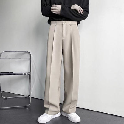 Caleb - Elegante, locker geschnittene Herren-Hose mit geradem Bein