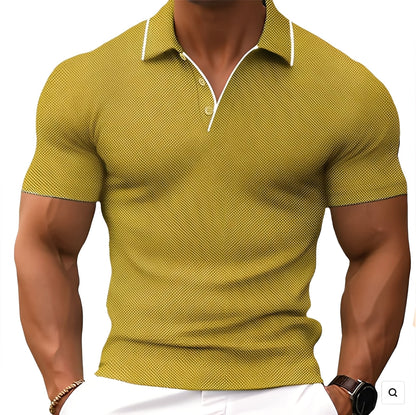 Florence - Weites Herren-Poloshirt mit Knöpfen