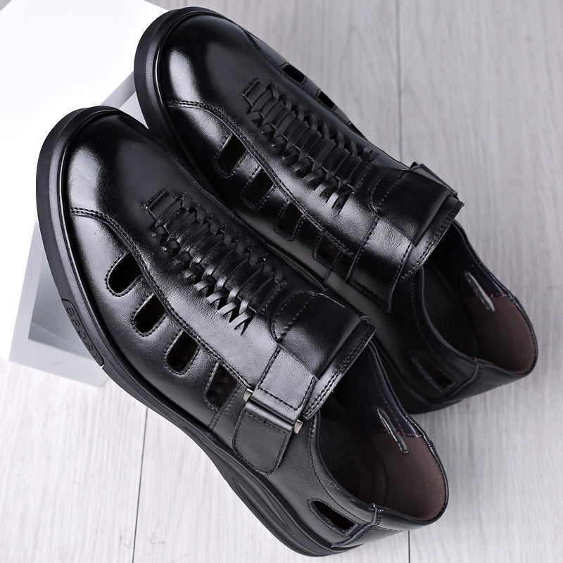 Nelson - Stylische Herrensandalen aus Leder mit Lochdesign