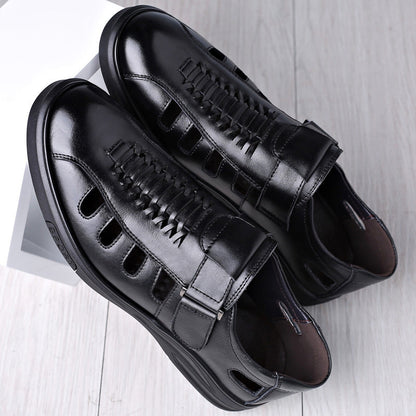 Nelson - Stylische Herrensandalen aus Leder mit Lochdesign