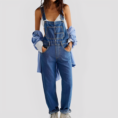 Mildred - Bequeme und klassische Damenjeans-Latzhose