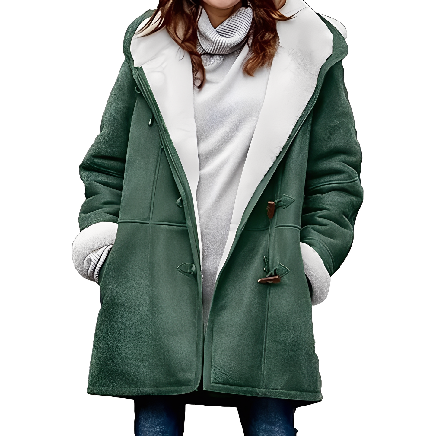Madilyn - Damenfreizeitdufflecoat mit Kapuze
