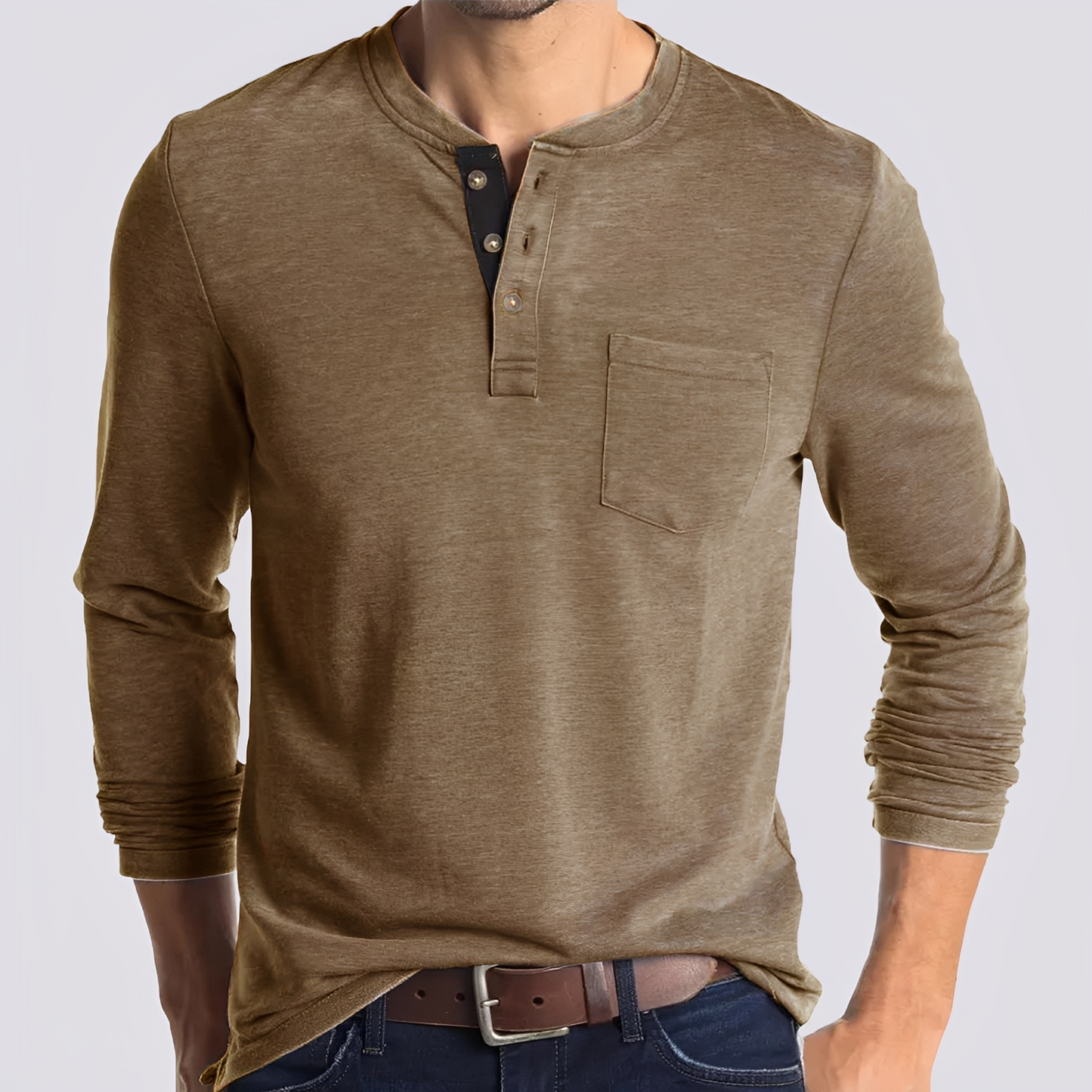 Dashiell - Bequemes Herren-Langarmshirt