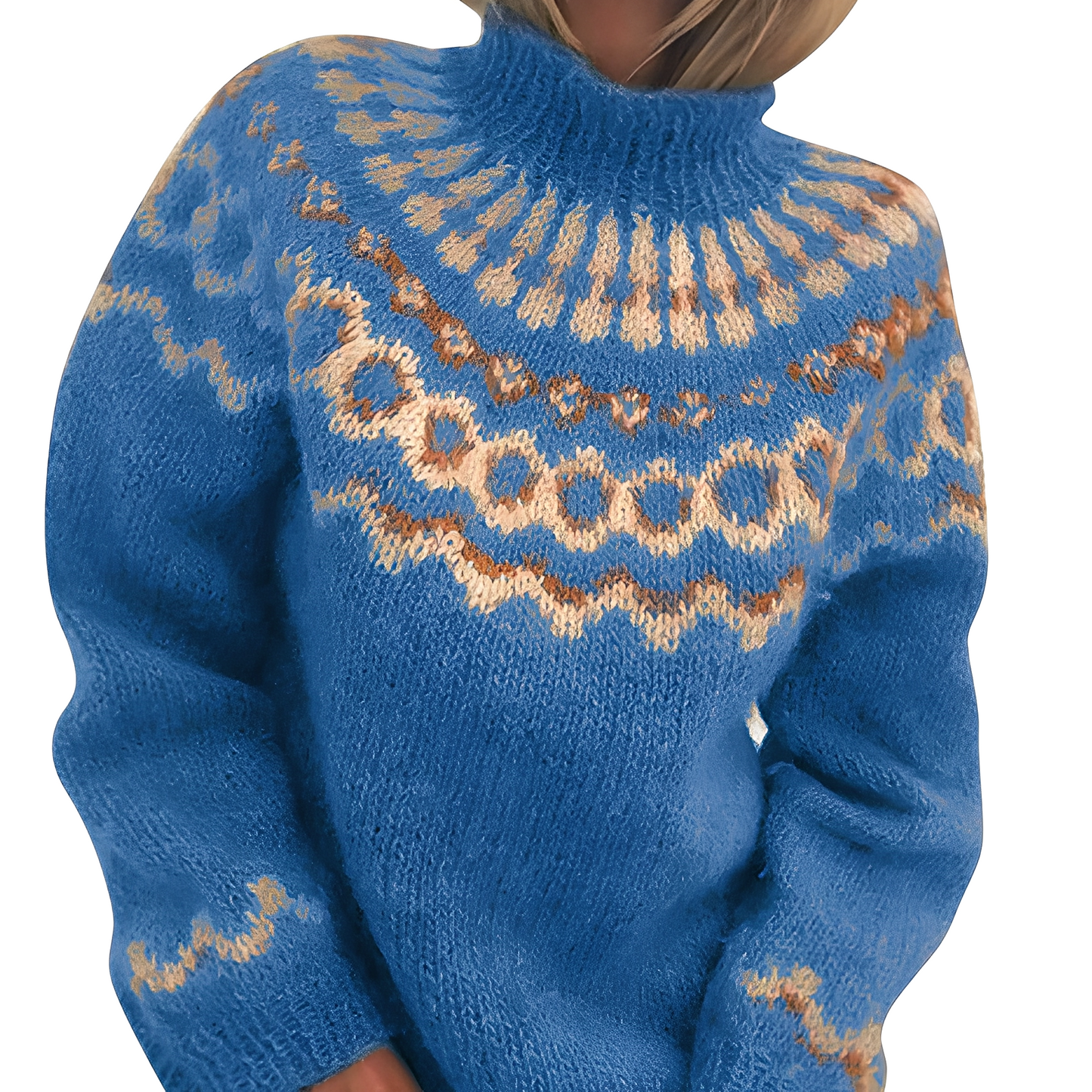 Charlee - Warmer, weiter geschnittener Damen-Rollkragenpullover