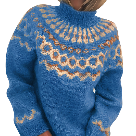Charlee - Warmer, weiter geschnittener Damen-Rollkragenpullover