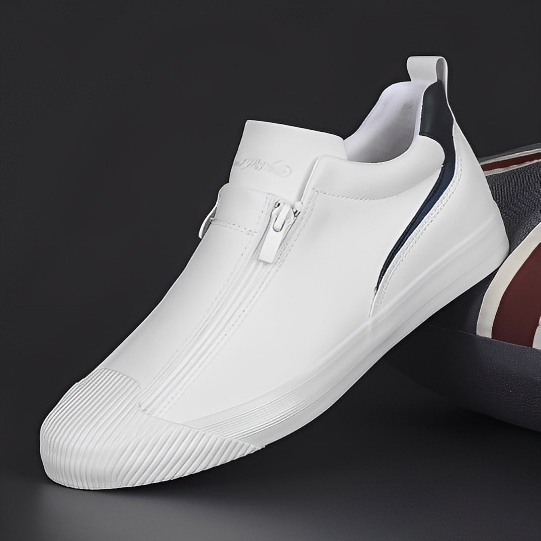 Jerred - Moderne Herrenschuhe aus Leder mit Reißverschluss